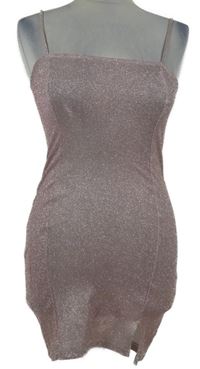 Dámské růžové třpytivé minišaty H&M