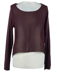 Dámský vínový lehký svetr s šifonovým PD Next 