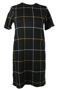 Dámské černé kostkované úpletové šaty F&F