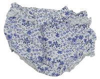 Bílo-modré květinové kalhotky pod šatičky zn.matalan