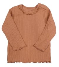 Starorůžové žebrované triko George