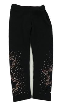 Černé legíny s kamínky George