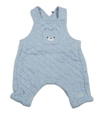 Modré prošívané laclové tepláky s medvědem Little nutmeg