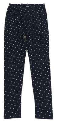 Tmavomodré květinové legíny Yigga