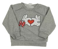 Šedá mikina s potiskem 