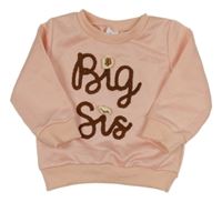 Světlerůžová mikina s nápisem