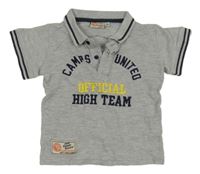 Šedé polo tričko s nápisem Camps United
