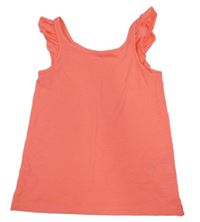 Růžový neonový top s volány C&A