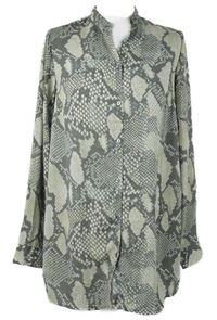 Dámská šedo-béžová vzorovaná halenka Bonprix