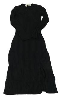 Černé svetrové šaty H&M