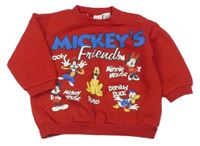 Červená mikina s Mickeym a kamarády H&M