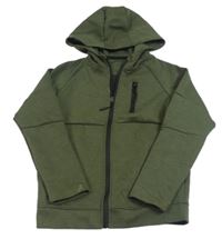 Khaki propínací mikina s kapucí Primark