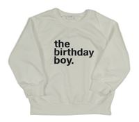 Bílá mikina s nápisem 