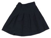 Tmavomodrá skládaná sukně M&S