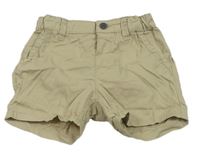 Béžové plátěné kraťasy H&M