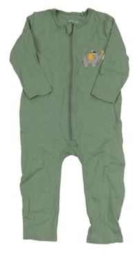 Světlkhaki overal se slonem Lily & Dan