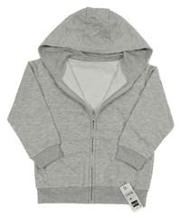 Nové - Šedá propínací mikina s kapucí Dunnes