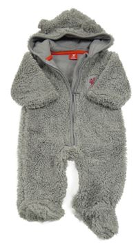 Šedá chlupatá kombinéza s kapucí -  L.F.C.