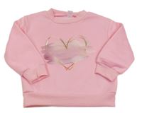 Světlerůžová mikina se srdcem 