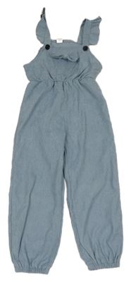 Světlemodrý manšestrový kalhotový overal Shein