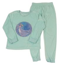 Mátové sametové pyžamo s Elsou Disney