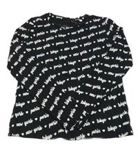 Černé triko s nápisy C&A