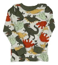 Bílé pyžamové triko s dinosaury Dunnes