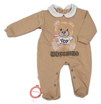 Nové - Světlehnědý overal s medvědem a límečkem Moschino