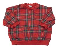 Červeno-kostkovaná oversize mikina H&M