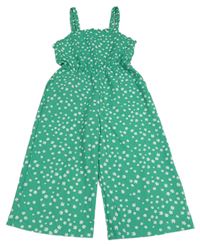 Zelený culottes overal s kytičkami Primark