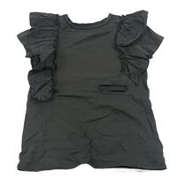 Šedé tričko s volánky H&M