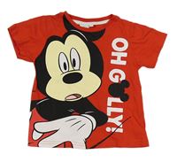 Červené tričko s Mickeym Disney