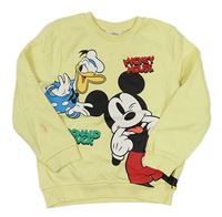Žlutá mikina s Mickeym a Donaldem Disney