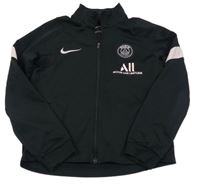 Černá propínací funkční fotbalová mikina Paris Saint Germain Nike