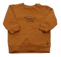 Skořicová mikina s nápisem Feetje 