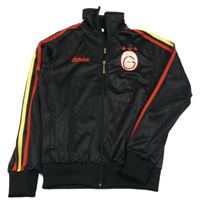 Černá propínací sportovní mikina s nášivkou