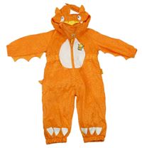 Oranžová šusťáková jarní kombinéza s kapucí - Zog Tu