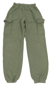 Khaki cargo cuff tepláky H&M