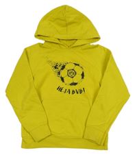 Žlutá fotbalová mikina BVB s kapucí 
