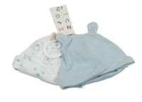 Nové - 2x - Světlemodrá + bílá bavlněná čepice s medvídky Nutmeg