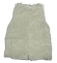 Bílá kožešinová podšitá vesta Pep&Co