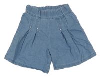 Modré riflové sukňové kraťasy 