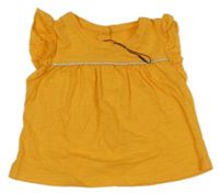 Nové - Oranžová halenka s madeirovými volánky Gemo 