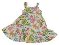 Bílé bavlněné šaty s listy Primark