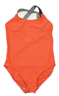Neonově oranžové jednodílné plavky Name it 