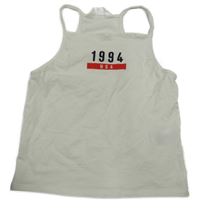 Bílý crop top s číslem H&M
