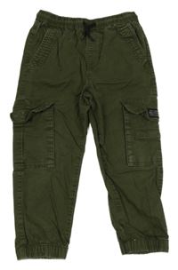 Khaki cargo cuff kalhoty Next