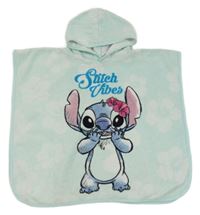 Pomněnkové froté osuškové pončo se Stitchem a kapucí Disney