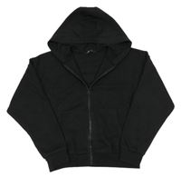 Černá propínací oversize crop mikina s kapucí George