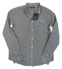 Nové - Černo-bílá kostkovaná košile Ben Sherman vel. 16 let
